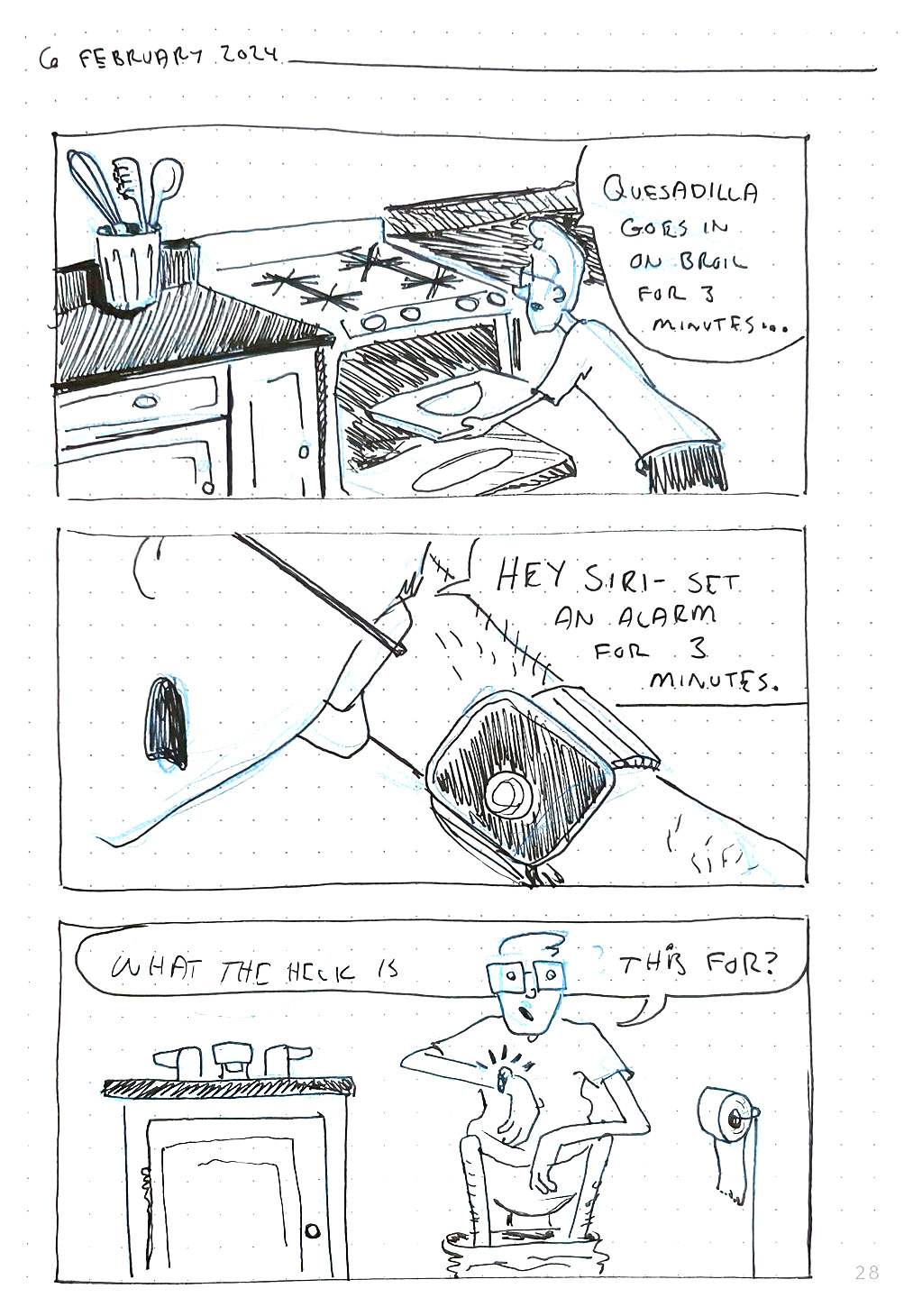 Time Tracking — comic page 1 by Paul Williams, Sketchy AF
