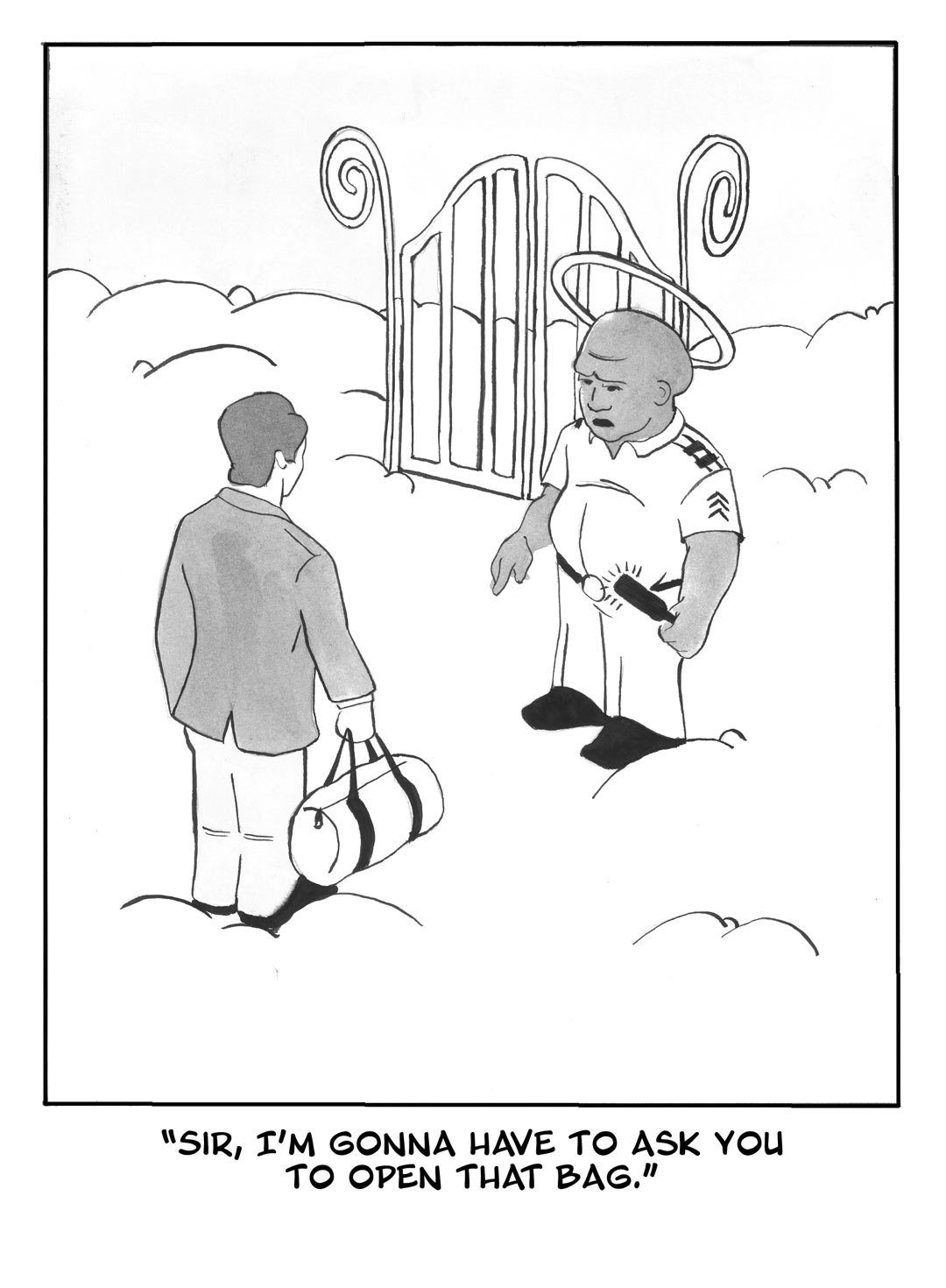 Heavenly Baggage — comic page 1 by Paul Williams, Prophet Motive