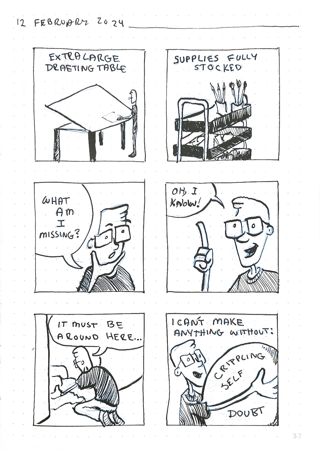 Supplies! — comic page 1 by Paul Williams, Sketchy AF